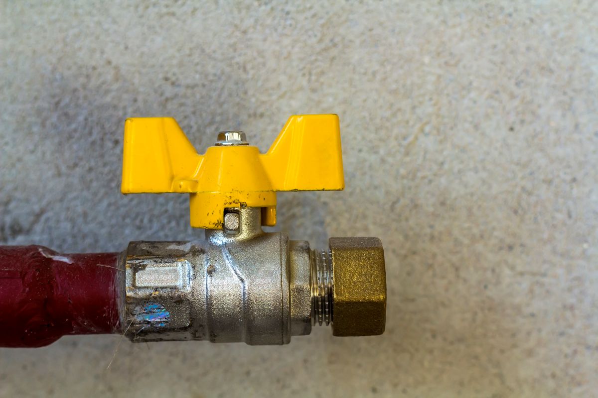 main water shut-off valve in basement